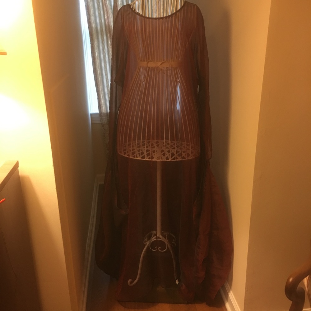 Burgundy Organza sheer overdress add to any outfit